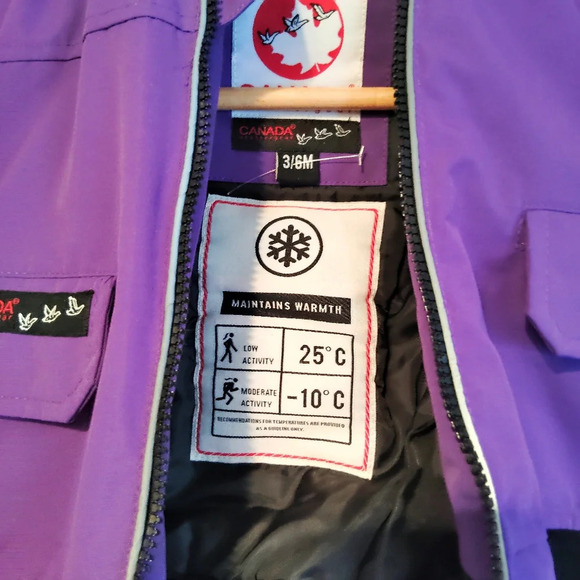 NWT INFANT 3/6 MONTHS PURPLE WITH FUR REMOVABLE HOOD SNOWSUIT CANADA WEATHERGEAR - Picture 7 of 7